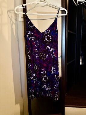 Wilfred Vivienne Purple and Blue Floral Slip Dress